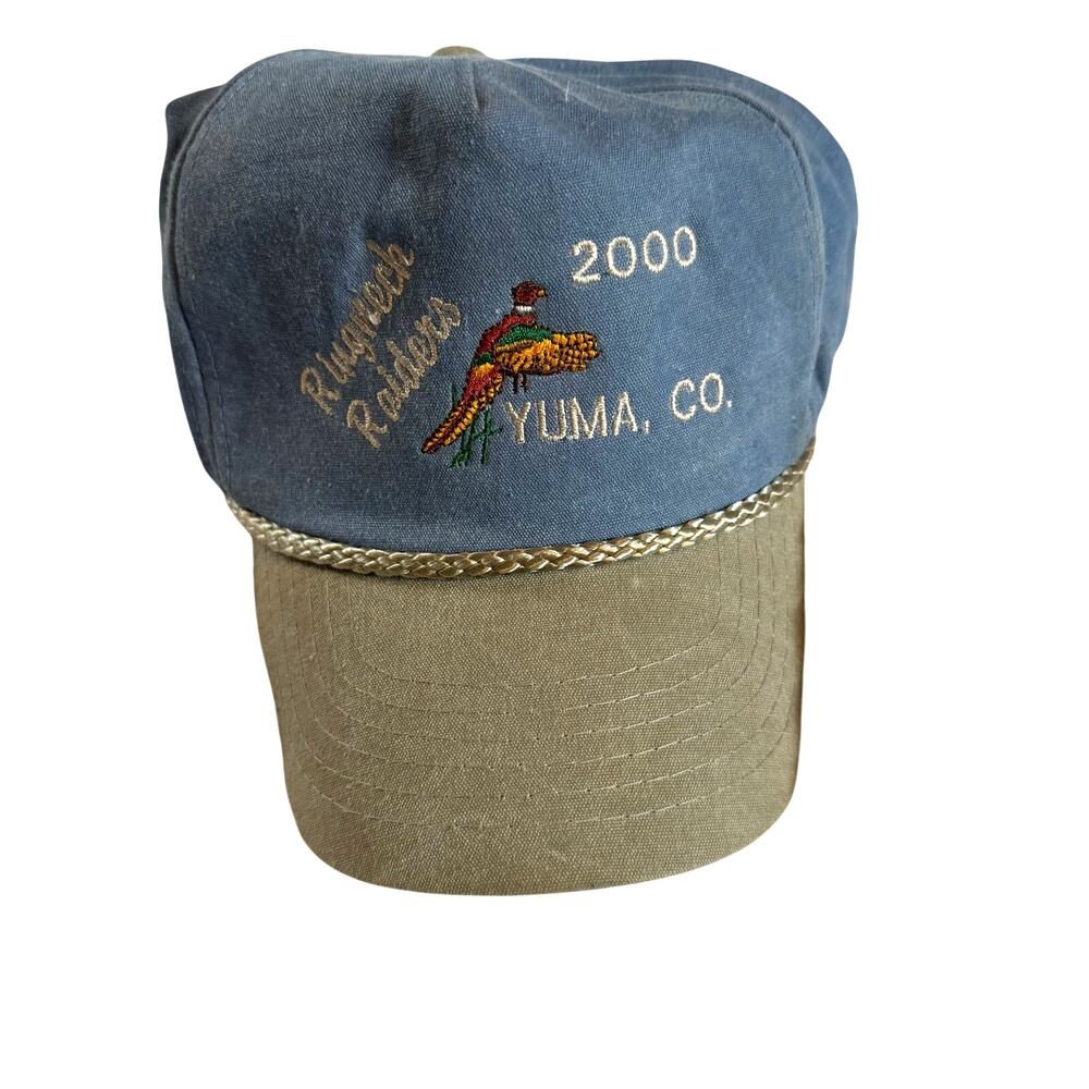 Vintage Ridgeback Raiders 2000 Yuma Colorado Pheasant Hunting Hat Rope Rim